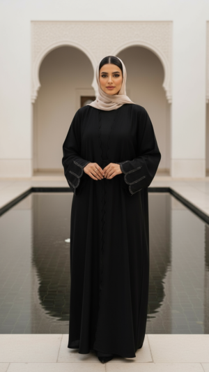 عباية ريشة مطرّزة